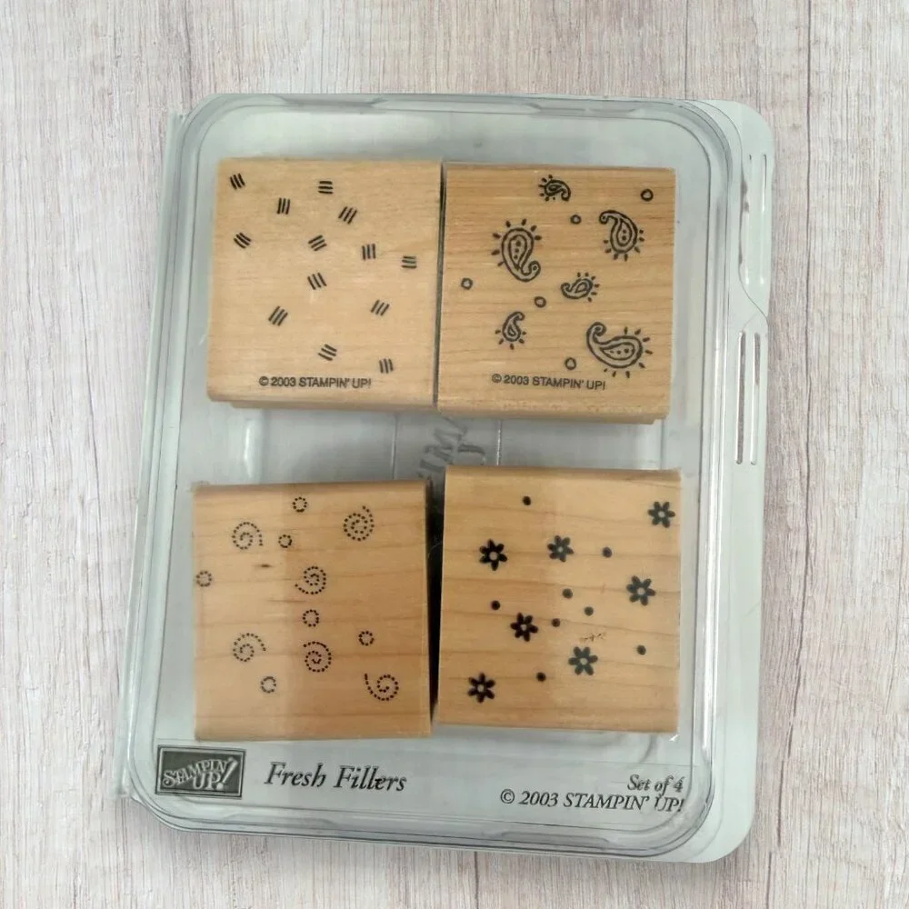 Stampin’ Up Wood Stamp Lot Bold Basics Fresh Fillers Layers Mixed Sets